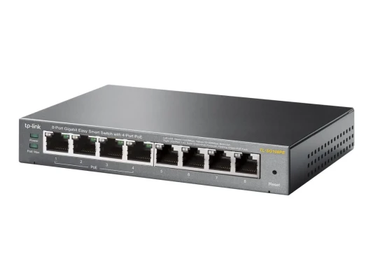 TP-LINK  |  Viedais slēdzis  |  TL-SG108PE  |  Tīmekļa pārvaldīts  |  Datoram  |  Gigabit Ethernet (vara) portu skaits 4  |  PoE+ portu skaits 4  |  Barošanas avota veids Ārējais  |  36 mēneši