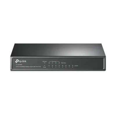 TP-LINK  |  Switch  |  TL-SF1008P  |  Unmanaged  |  Desktop  |  10 / 100 Mbps (RJ-45) ports quantity 8  |  Power over Ethernet (PoE) ports quantity 4  |  Power supply type External  |  36 month(s)