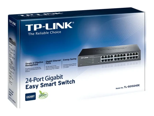 TP-LINK  |  Switch  |  TL-SG1024DE  |  Web Managed  |  Rackmountable  |  Gigabit Ethernet (copper) ports quantity 24  |  36 month(s)