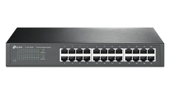 TP-LINK  |  Switch  |  TL-SG1024D  |  Unmanaged  |  Desktop / Rackmountable  |  Gigabit Ethernet (copper) ports quantity 24  |  36 month(s)
