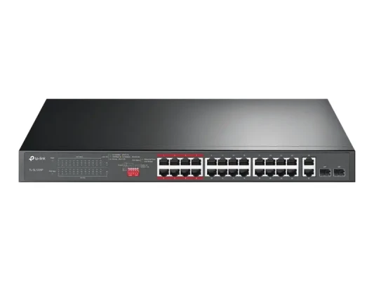 TP-LINK  |  24-портовый гигабитный коммутатор  |  TL-SL1226P  |  Неуправляемый  |  Устанавливаемый в шкаф