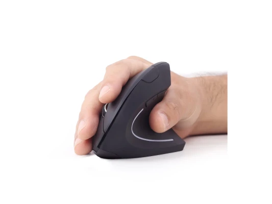 Gembird  |  MUSW-ERGO-01  |  2.4GHz Bezvadu optiskā pele  |  Optiskā pele  |  USB  |  Melna