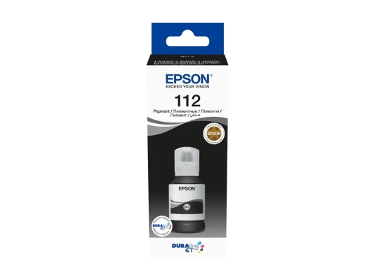 Epson 112 EcoTank Pigment  |  C13T06C14A  |  Tintes pudele  |  Melna