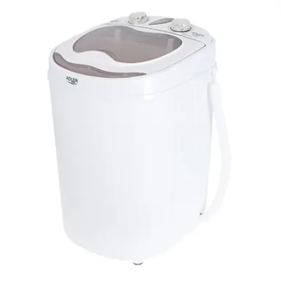 Adler  |  Mini veļas mazgājamā mašīna  |  AD 8055  |  Augšējā ielāde  |  Mazgāšanas jauda 3 kg  |  Dziļums 37 cm  |  Platums 36 cm  |  Balts