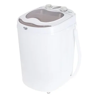 Adler  |  Mini veļas mazgājamā mašīna  |  AD 8055  |  Augšējā ielāde  |  Mazgāšanas jauda 3 kg  |  Dziļums 37 cm  |  Platums 36 cm  |  Balts