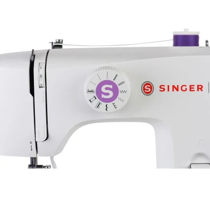 Singer  |  Sewing Machine  |  M1605  |  Number of stitches 6  |  Number of buttonholes 1  |  White