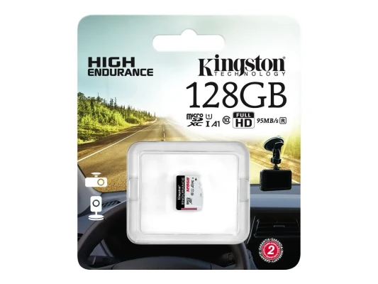 Kingston  |  Endurance 95R  |  128 GB  |  Micro SD  |  Flash memory class 10