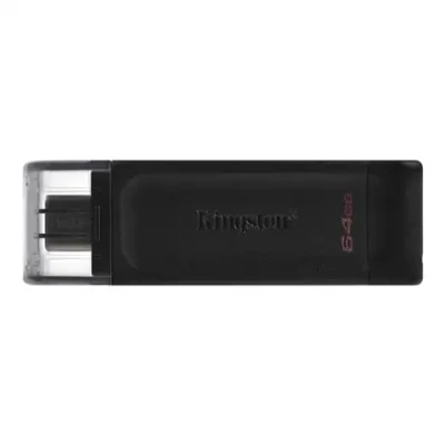 Kingston  |  DataTraveler 70  |  64 ГБ  |  USB-C  |  Черный