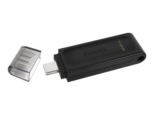 Kingston  |  DataTraveler 70  |  64 ГБ  |  USB-C  |  Черный