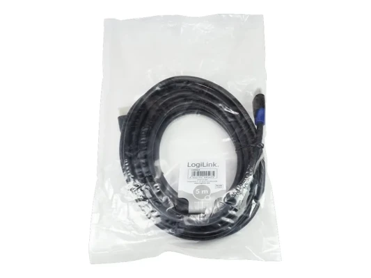 Logilink  |  Cable HDMI High Speed with Ethernet  |  CH0064  |  HDMI Type A Male  |  HDMI Type A Male  |  HDMI to HDMI  |  5 m