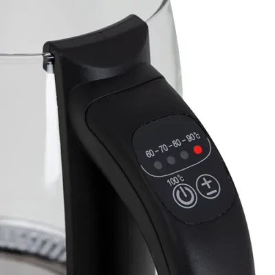 Camry  |  Kettle  |  CR 1290  |  Standard  |  2200 W  |  2 L  |  Plastic / glass  |  360° rotational base  |  Black / Transparent