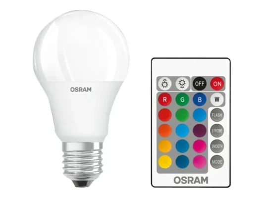 Светодиодная лампа Star+ Classic A RGBW FR 60 диммируемая 9W / 827 E27 с пультом  |  9 Вт  |  RGBW