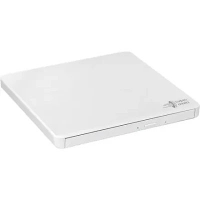 H.L Data Storage  |  Ultra Slim Portable DVD-Writer  |  GP60NW60  |  Interface USB 2.0  |  DVD±R / RW  |  CD read speed 24 x  |  CD write speed 24 x  |  White  |  Desktop / Notebook