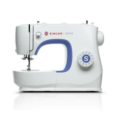 Singer  |  Sewing Machine  |  M3405  |  Number of stitches 23  |  Number of buttonholes 1  |  White