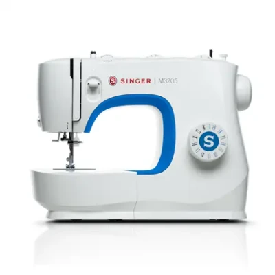 Singer  |  Sewing Machine  |  M3205  |  Number of stitches 23  |  Number of buttonholes 1  |  White