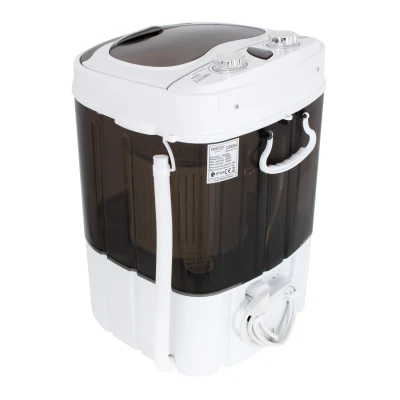 Camry  |  Mini washing machine  |  CR 8054  |  Top loading  |  Washing capacity 3 kg  |  Depth 37 cm  |  Width 36 cm  |  White / Gray