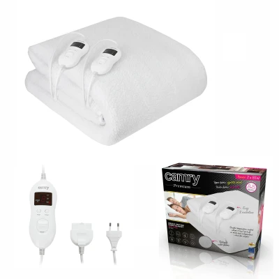 Camry  |  Electirc heating under-blanket with timer  |  CR 7421  |  Number of heating levels 5  |  Number of persons 2  |  Washable  |  Remote control  |  Syntetic wood  |  2 x 60 W  |  White