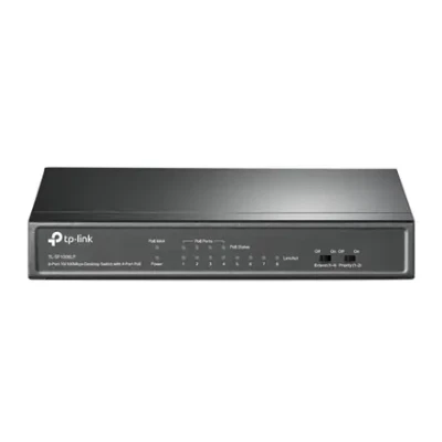 TP-LINK  |  Switch  |  TL-SF1008LP  |  Unmanaged  |  Desktop  |  10 / 100 Mbps (RJ-45) ports quantity 8  |  Power over Ethernet (PoE) ports quantity 4  |  Power supply type External