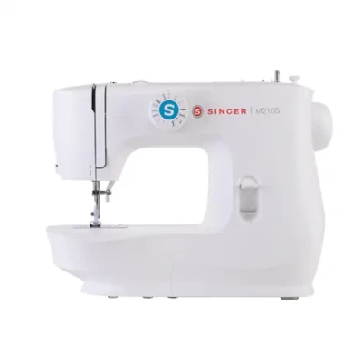 Singer  |  Sewing Machine  |  M2105  |  Number of stitches 8  |  Number of buttonholes 1  |  White