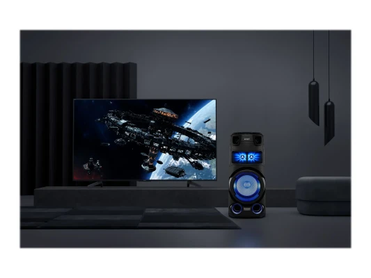Sony  |  High Power Audio System  |  MHC-V73D  |  USB port  |  Wi-Fi  |  Bluetooth  |  FM radio  |  Near Field Communication (NFC)  |  Wireless connection