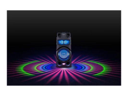 Sony  |  High Power Audio System  |  MHC-V73D  |  USB port  |  Wi-Fi  |  Bluetooth  |  FM radio  |  Near Field Communication (NFC)  |  Wireless connection