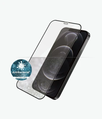 PanzerGlass  |  Apple  |  For iPhone 12 / 12 Pro  |  Glass  |  Black  |  100% touch; The coating is non-toxic  |  Case Friendly