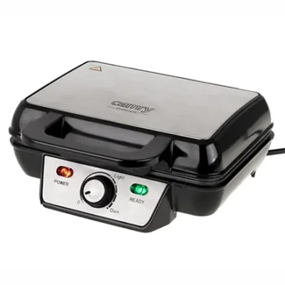 Camry  |  Waffle Maker  |  CR 3046  |  1600 W  |  Number of pastry 2  |  Belgium  |  Black / Stainless Steel