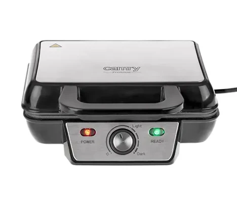 Camry  |  Waffle Maker  |  CR 3046  |  1600 W  |  Number of pastry 2  |  Belgium  |  Black / Stainless Steel
