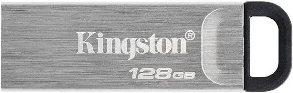 Kingston  |  USB Flash Drive  |  DataTraveler Kyson  |  128 GB  |  USB 3.2 Gen 1  |  Black / Grey