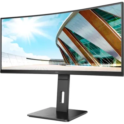 AOC  |  Изогнутый монитор  |  CU34P2A  |  34 "  |  VA  |  21:9  |  100 Гц  |  1 мс  |  3440 × 1440  |  300 кд / м²  |  Выход для наушников (3,5 мм)  |  Количество HDMI портов HDMI x 2  |  Черный  |  Гарантия 36 месяцев