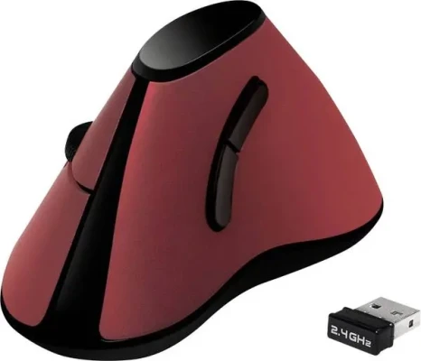 Logilink  |  Ergonomic Vertical Mouse  |  ID0159  |  Optical  |  Wireless  |  Red