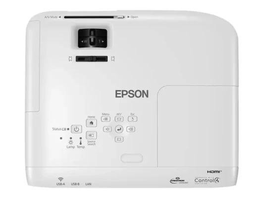 Epson  |  EB-W49  |  WXGA (1280x800)  |  3800 ANSI lumens  |  White  |  Lamp warranty 12 month(s)