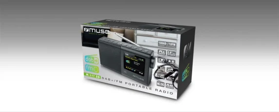 Muse  |  Portable Radio  |  M-117 DB  |  AUX in  |  Black  |  Portable  |  FM, DAB / DAB+