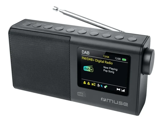 Muse  |  Portable Radio  |  M-117 DB  |  AUX in  |  Black  |  Portable  |  FM, DAB / DAB+
