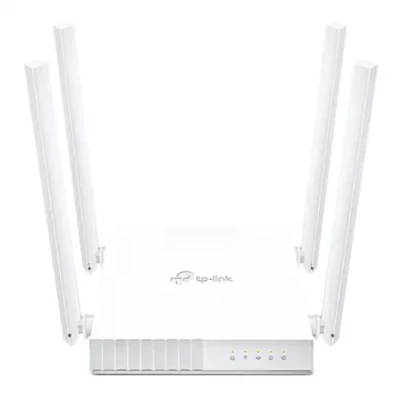 Dual Band Router  |  Archer C24  |  802.11ac  |  300+433 Mbit / s  |  10 / 100 Mbit / s  |  Ethernet LAN (RJ-45) ports 4  |  Mesh Support No  |  MU-MiMO Yes  |  No mobile broadband  |  Antenna type 4xFixed