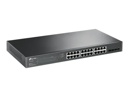 TP-LINK  |  JetStream 28-portu Gigabit Smart slēdzis  |  TL-SG2428P  |  Web pārvaldīts  |  Rackmountable  |  SFP portu daudzums 4  |  PoE+ portu daudzums 24  |  Barošanas avota tips vienkāršs