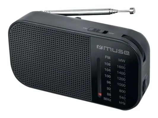 Muse  |  M-025 R  |  Pārnēsājamā radio  |  Melns