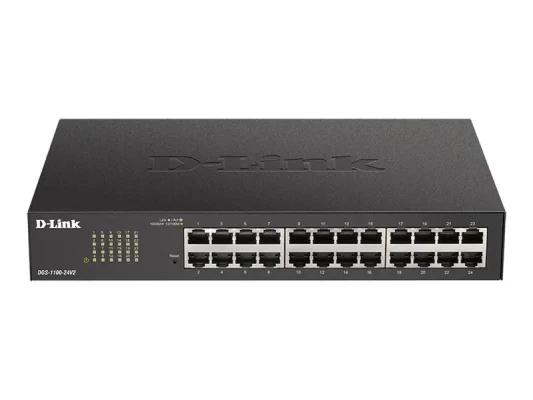 D-Link  |  Умный коммутатор  |  DGS-1100-24V2  |  Управляемый  |  Настольный  |  Количество гигабитных Ethernet (медных) портов 24  |  Тип источника питания 100 до 240 В AC, 50 до 60 Гц Внутренний