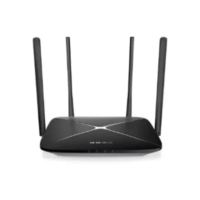 Mercusys AC12G маршрутизатор  |  AC1300  |  Dual Band  |  Gigabit Ethernet  |  3× RJ-45  |  MU-MIMO  |  4× фиксированные антенны