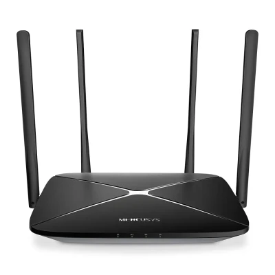 Mercusys AC12G маршрутизатор  |  AC1300  |  Dual Band  |  Gigabit Ethernet  |  3× RJ-45  |  MU-MIMO  |  4× фиксированные антенны