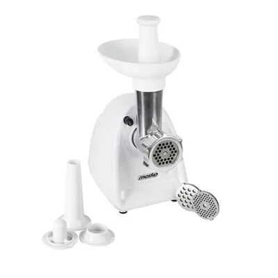Mesko  |  Meat mincer  |  MS 4809  |  White  |  350 W  |  Middle size sieve; mince sieve; poppy sieve; plunger; sausage filler