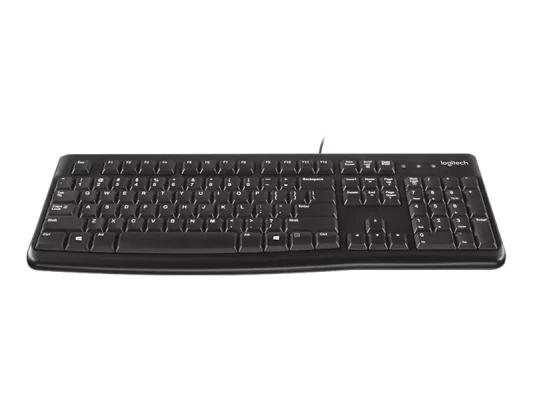 Logitech  |  Desktop MK120  |  Wired keyboard  |  USB  |  Mouse included  |  US  |  Black