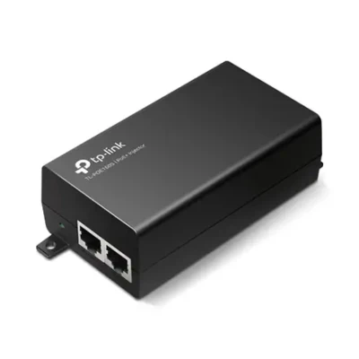 TP-LINK  |  PoE+ Injector Adapter  |  TL-POE160S  |  10 / 100 / 1000 Mbit / s  |  Ethernet LAN (RJ-45) ports 1x10 / 100 / 1000Mbps RJ45 data-in port, 1x10 / 100 / 1000Mbps RJ45 power and data-out port