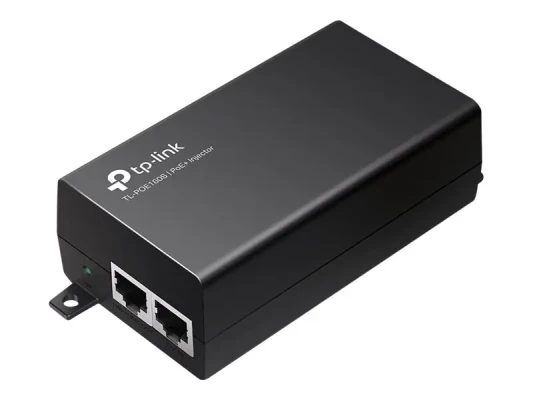 TP-LINK  |  PoE+ Injector Adapter  |  TL-POE160S  |  10 / 100 / 1000 Mbit / s  |  Ethernet LAN (RJ-45) ports 1x10 / 100 / 1000Mbps RJ45 data-in port, 1x10 / 100 / 1000Mbps RJ45 power and data-out port