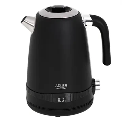 Adler  |  Kettle  |  AD 1295b  |  Electric  |  2200 W  |  1.7 L  |  Stainless steel  |  360° rotational base  |  Black