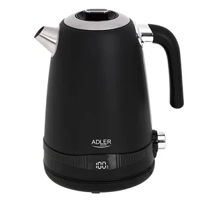 Adler  |  Kettle  |  AD 1295b  |  Electric  |  2200 W  |  1.7 L  |  Stainless steel  |  360° rotational base  |  Black