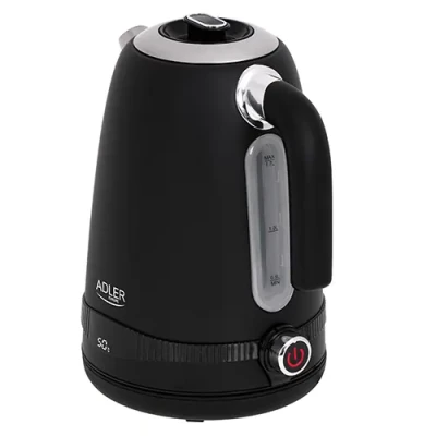Adler  |  Kettle  |  AD 1295b  |  Electric  |  2200 W  |  1.7 L  |  Stainless steel  |  360° rotational base  |  Black