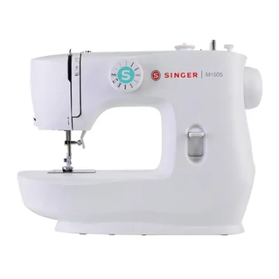 Singer  |  Sewing Machine  |  M1505  |  Number of stitches 6  |  Number of buttonholes 1  |  White