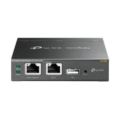 TP-LINK  |  Аппаратный контроллер Omada  |  OC200  |  10 / 100 Мбит / с  |  Порты Ethernet LAN (RJ-45) 2  |  MU-MiMO Нет  |  PoE in  |  1 × USB 2.0, 1 × Micro USB