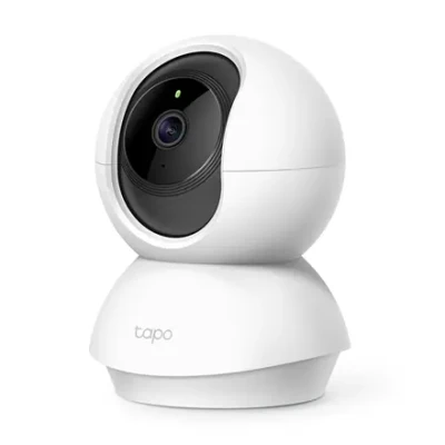 TP-LINK  |  Pan / Tilt Home Security Wi-Fi Camera  |  Tapo C200  |  4mm / F / 2.4  |  Privacy Mode, Sound and Light Alarm, Motion Detection and Notifications  |  H.264  |  Micro SD, Max. 128 GB
